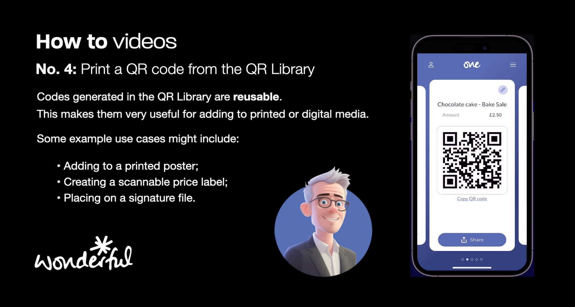 Print a QR code from the QR Library