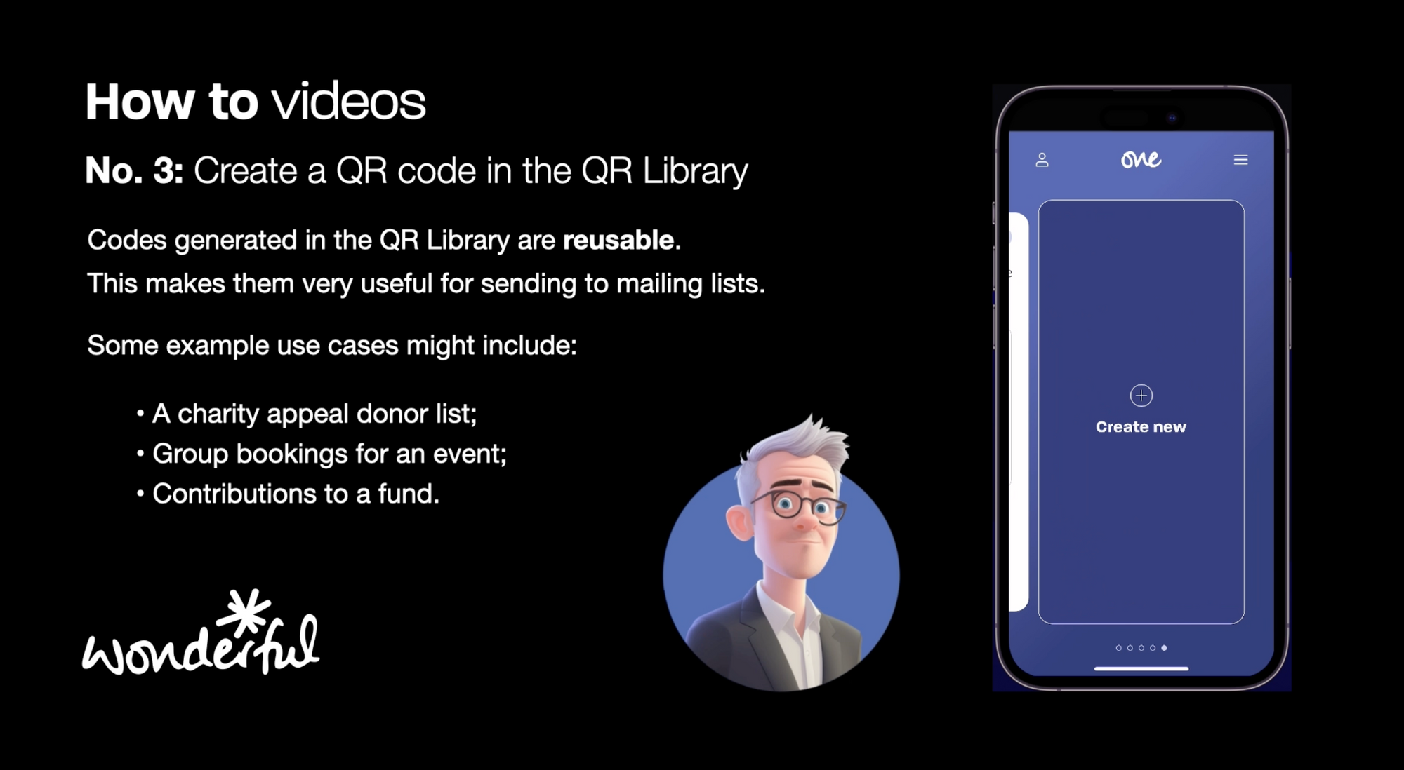 Add a QR code to the Library
